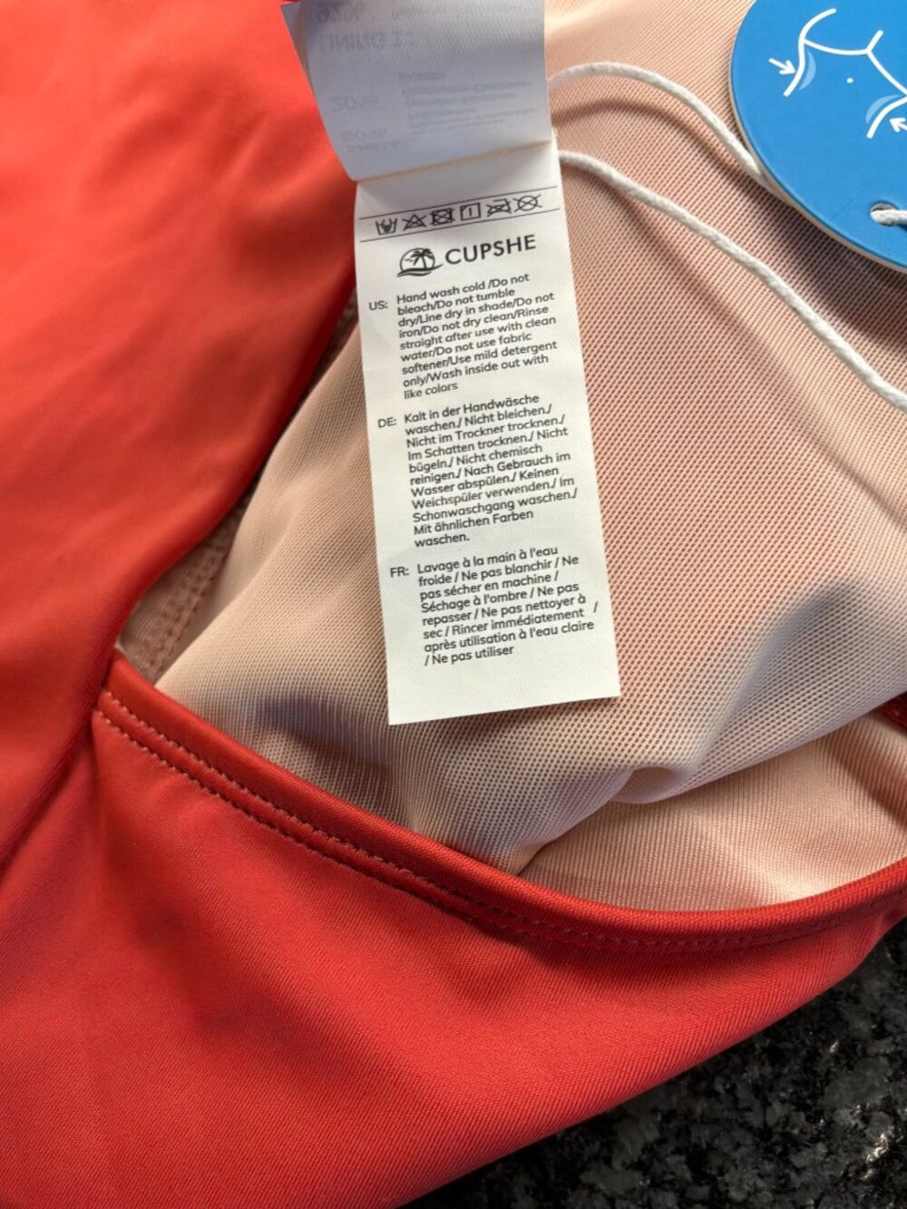 NWT Cupshe Sunset Glow Tummy Control 1 Piece swimsuit size Medium - Picture 10 of 11